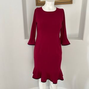 Nanette Lepore Red Bell Sleeve Dress Size 10